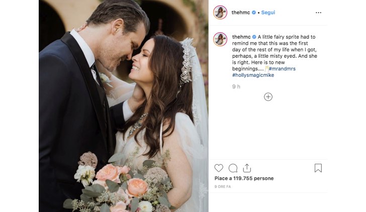 Holly Marie Combs matrimonio Instagram