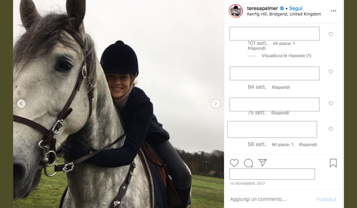 Teresa Palmer è Diana ne A Discovery of Witches, qui in una foto pubblicata dalla attrice sul suo profilo Instagram verificato il 14 novembre 2017