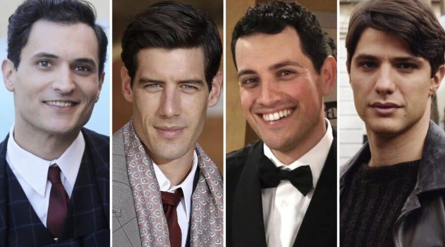 Alessandro Tersigni, Enrico Oetiker, Emanuel Caserio e Pietro Masotti Paradiso delle Signore credits foto P. Bruni e Rai