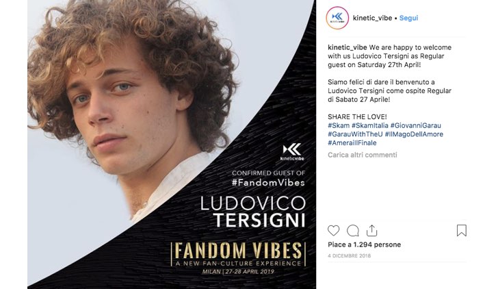 Fandom Vibes 2019 Ludovico Tersigni