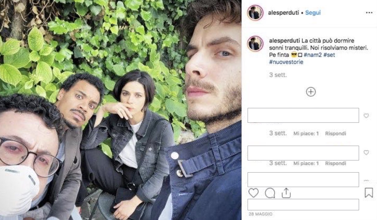 Nero a metà 2 stagione foto condivisa da Alessandro Sperduti sul suo account Instagram il 28 maggio 2019