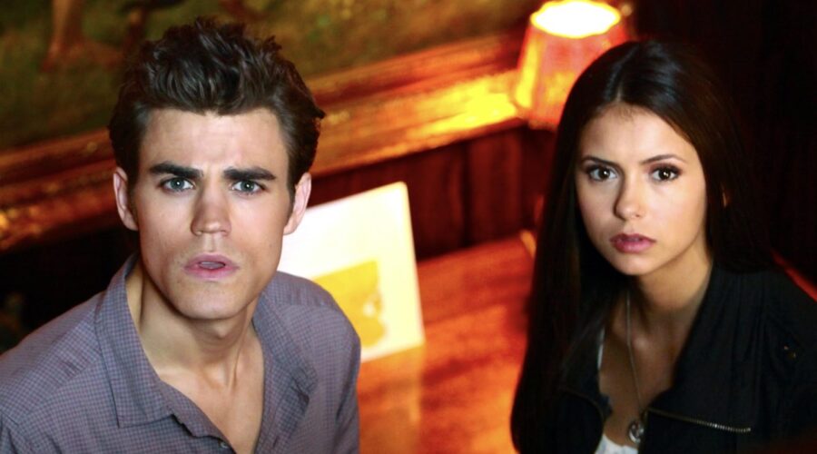 Paul Wesley E Nina Dobrev In The Vampire Diaries. Credits: Warner Bros. Entertainment Inc. E The CW