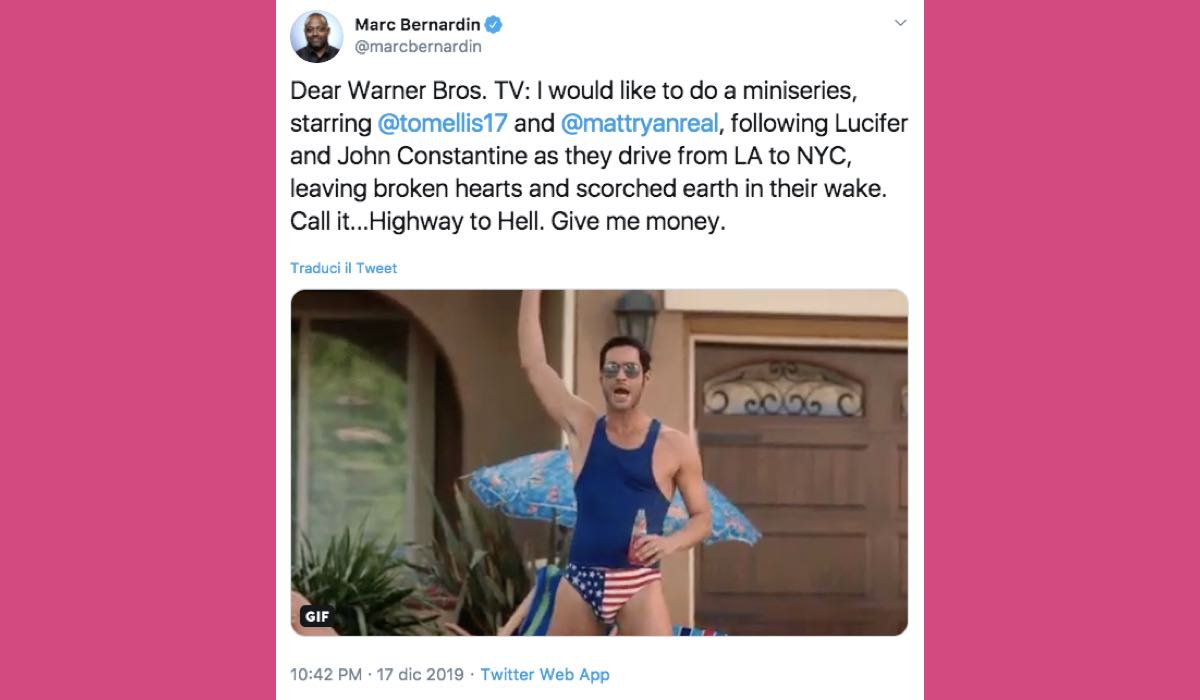 Marc Bernardin Tweet Lucifer