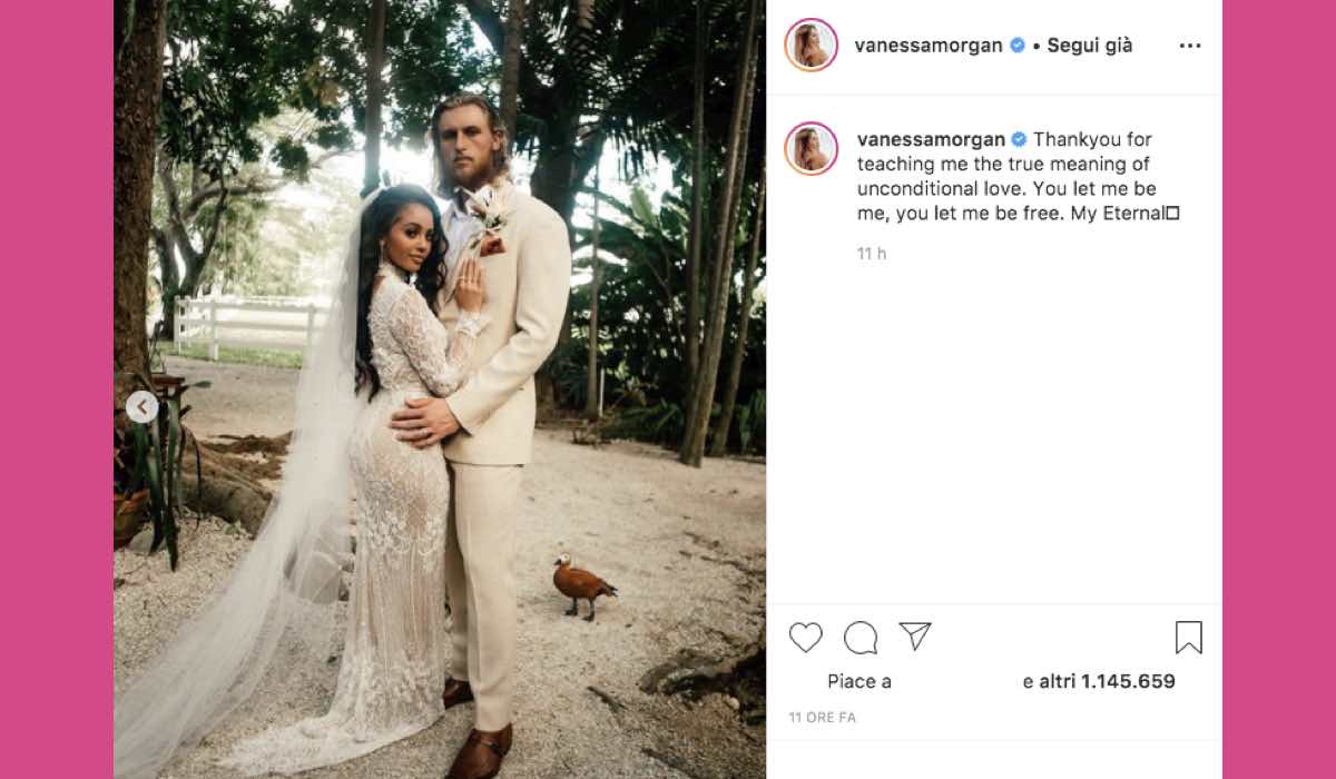 Vanessa Morgan matrimonio Instagram