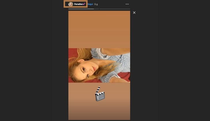 Alice Zanini è nel cast de Il paradiso delle signore, qui in una Instagram Stories in evidenza sul suo account Instagram alice_zanini_