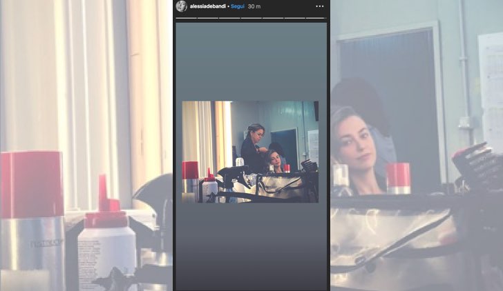 Il paradiso delle signore Angela Barbieri è interpretata da Alessia Debandi, qui una Instagram Stories condivisa dall'attrice il 27 settembre 2019