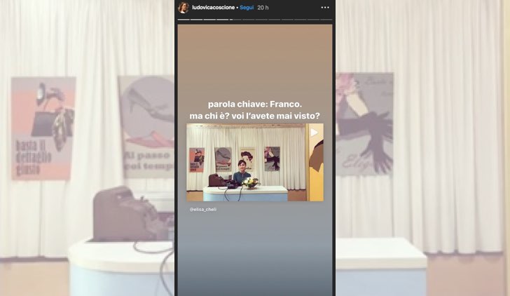 Il paradiso delle signore Franco è il nome del fidanzato della Venere Paola che nessuno ha mai visto, foto condivisa nelle Instagram Stories di Ludovica Coscione il 25 settembre 2019