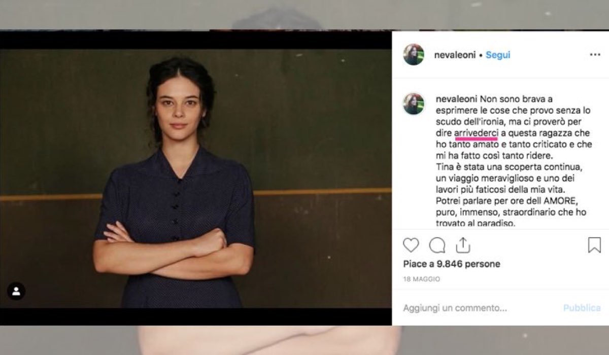 Il Paradiso delle Signore Daily Tina Amato interpretata da Neva Leoni, foto pubblicata sul profilo Instagram dell'attrice il 18 maggio 2019