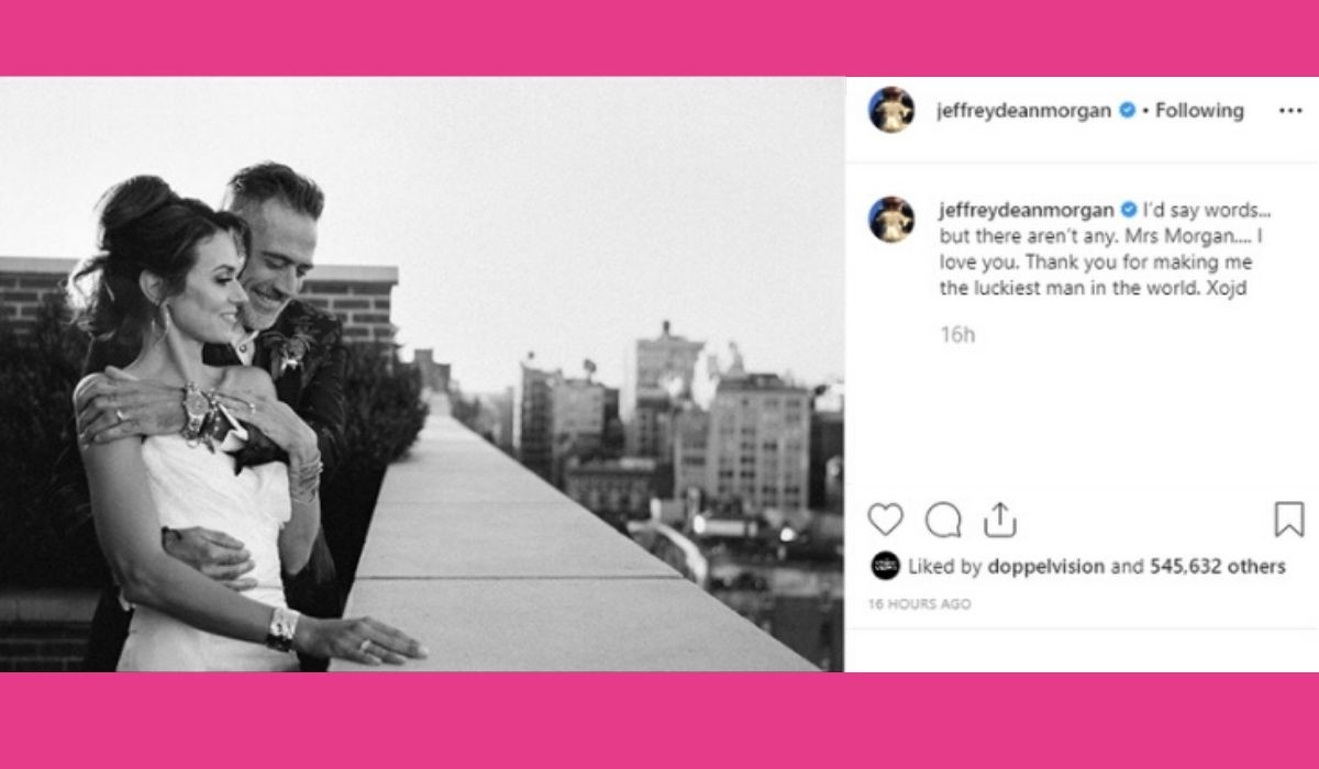 Jeffrey Dean Morgan Hilarie Burton Instagram foto matrimonio