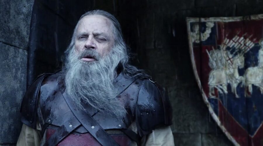 Mark Hamill nei panni di Talus in una scena di Knightfall 2. Credits History