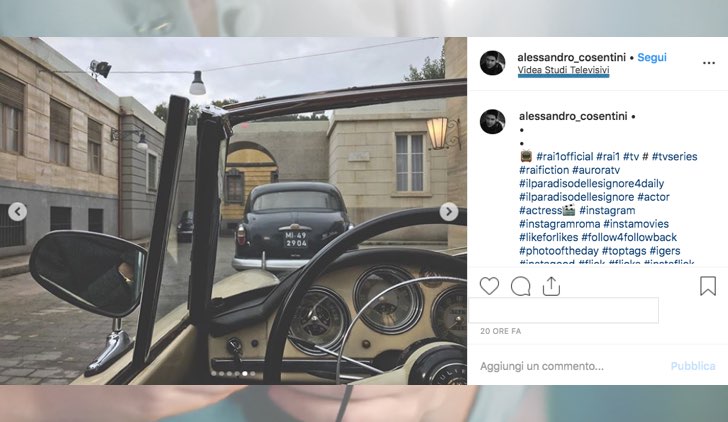 Il Paradiso delle Signore dove è girato in esterna foto pubblicata da Alessandro Cosentini sul suo profilo Instagram