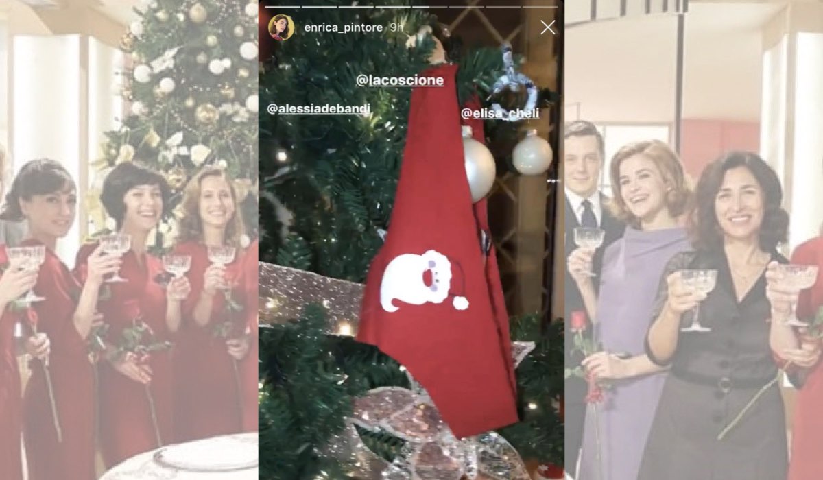 Il Paradiso delle Signore a Natale il regalo per Enrica Pintore da Alessia Debandi, Elisa Chieli e Ludovica Coscione in una Instagram Stories dell attrice che fa Clelia