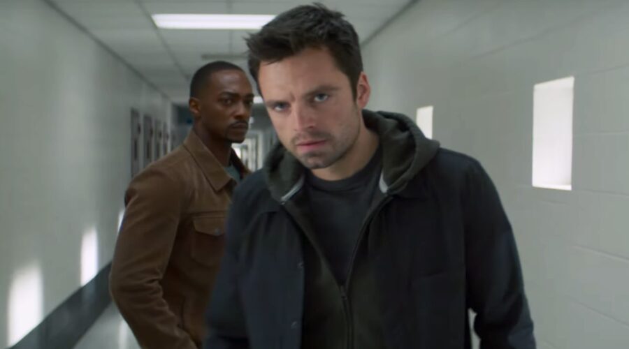 Da sinistra: Anthony Mackie e Sebastian Stan in Falcon and Winter Soldier. Credits: Marvel Studios/Disney Plus.