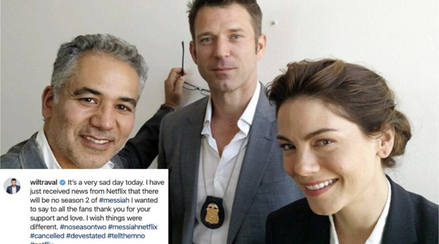 Il post di Wil Traval (al centro) su Instagram; a sinistra, John Ortiz e a destra Michelle Monaghan. Credits @wiltraval Instagram