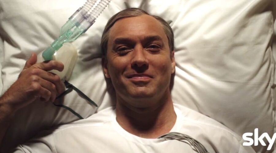 Jude Law in The New Pope, Credits Sky