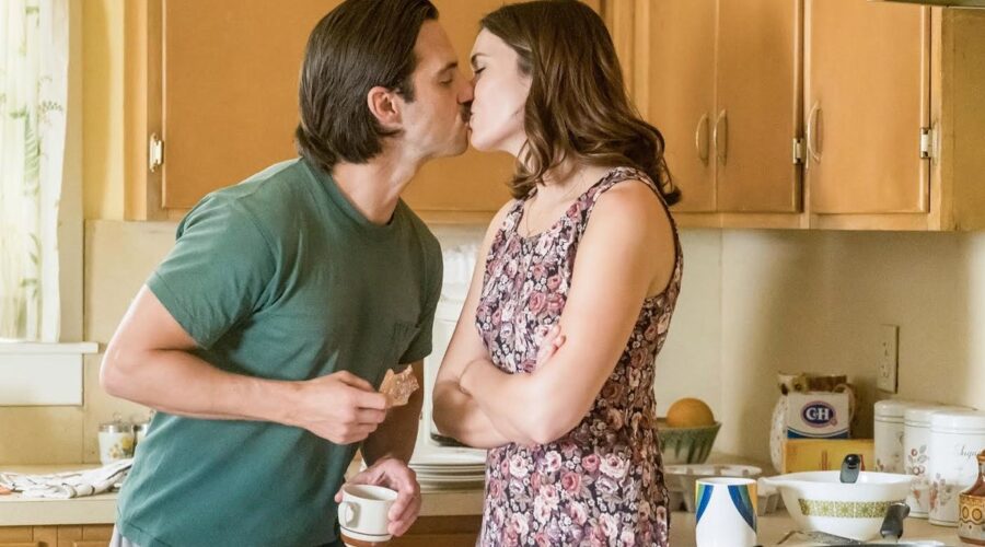 Da sinistra: Jack (Milo Ventimiglia) e Rebecca (Mandy Moore) Pearson in un'immagine della quarta stagione. Credits: Fox.