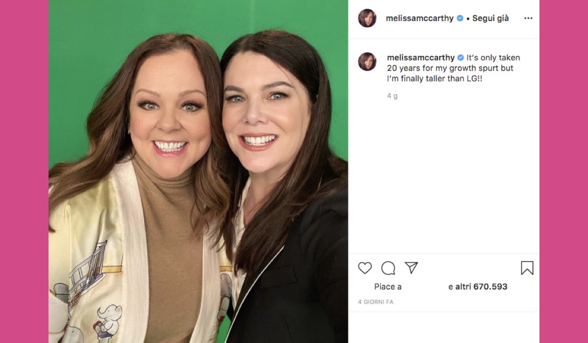 Melissa McCarthy Lauren Graham Sookie Lorelai Una Mamma per amica Instagram