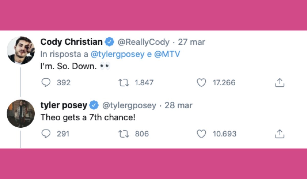 Cody Christian Tweet Teen Wolf revival credits Twitter @ReallyCody