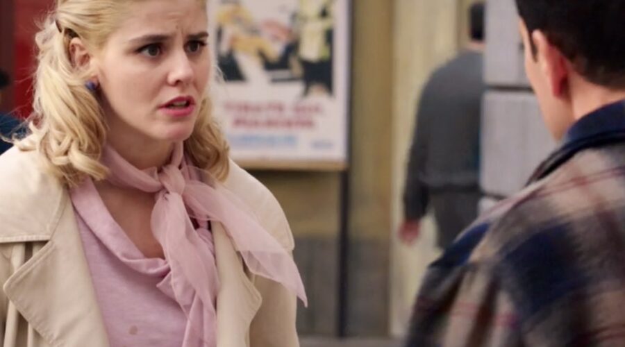 Il Paradiso delle Signore 4 Laura Parisi interpretata da Arianna Montefiori e Salvatore Amato interpretato da Emanuel Caserio nella puntata 111 Credits RAI