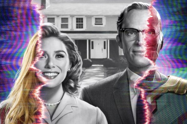 Scarlet Witch e Visione nel poster di WandaVision. Credits: Marvel Studios/Disney+