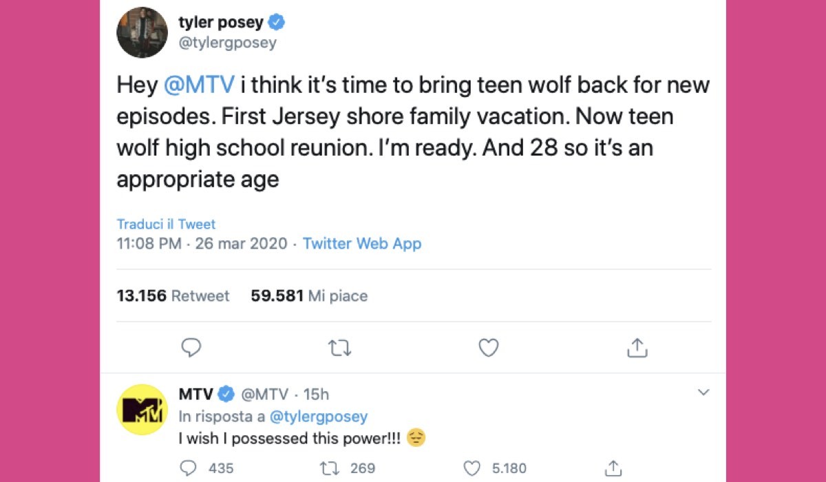 Tyler Posey tweet revival Teen Wolf credits Twitter @tylergposey