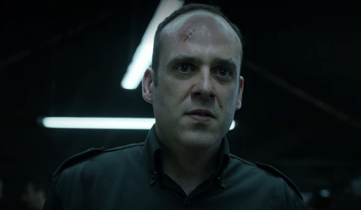 Antonio Romero nei panni di Antoñanzas ne La Casa di Carta 4. Credits Netflix