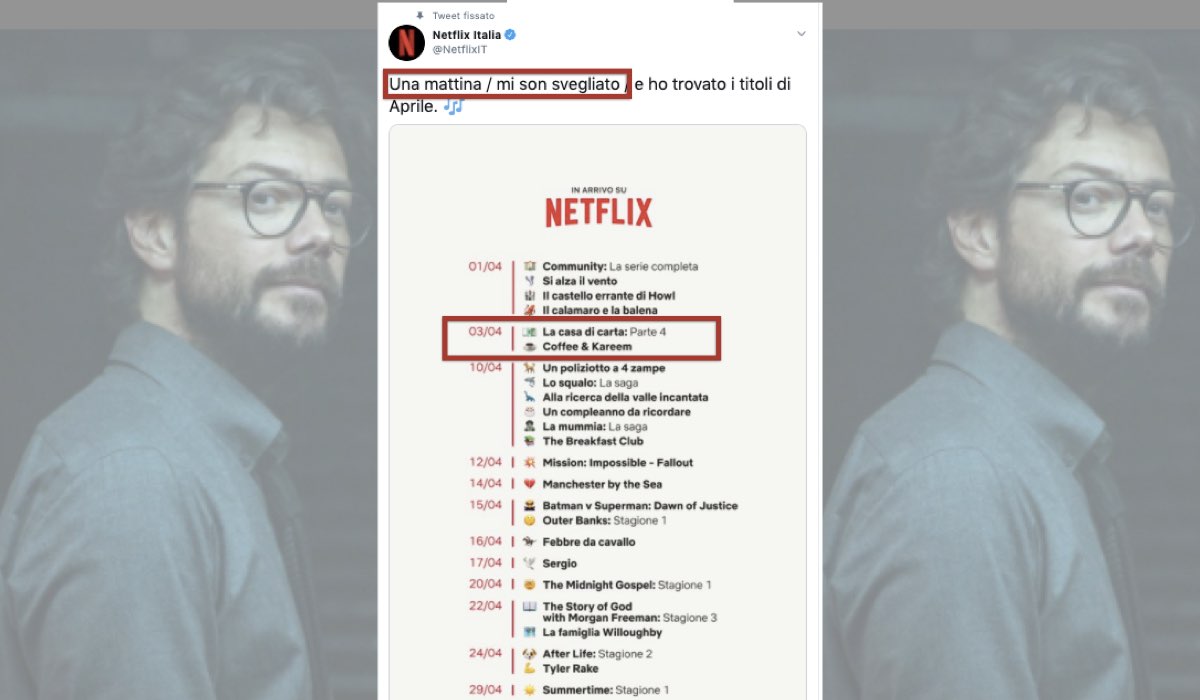 education Sinewi Hymn A che ora esce LA CASA DI CARTA 4 su Netflix in Italia?