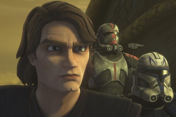 Anakin Skywalker in una scena di The Clone Wars 7. Credits Lucasfilm e Disney Plus