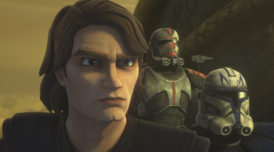 Anakin Skywalker in una scena di The Clone Wars 7. Credits Lucasfilm e Disney Plus