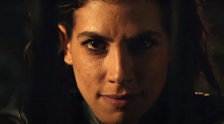 Giulia Michelini in Rosy Abate- La serie, immagine dal trailer ufficiale Credits Mediaset