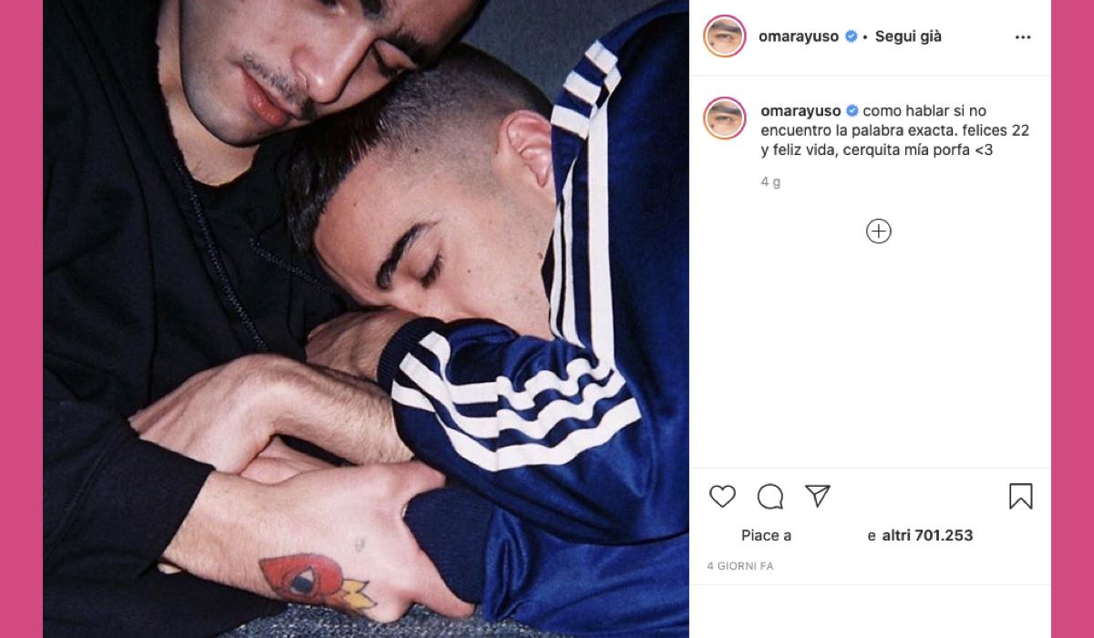 Omar Ayuso insieme al fidanzato credits Instagram via @omarayuso