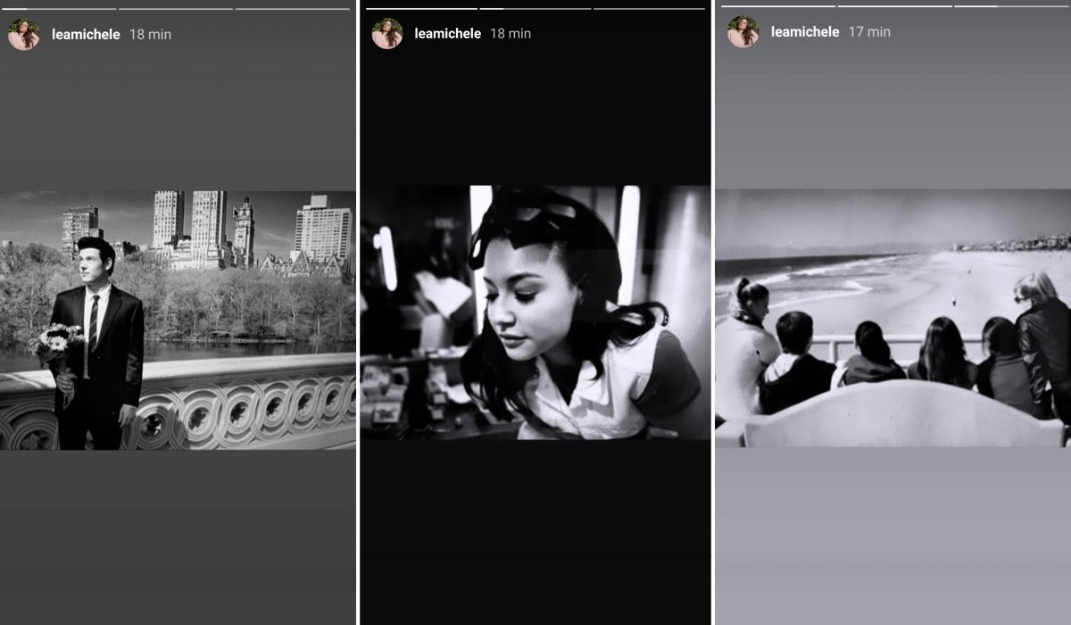 Lea Michele Instagram Stories ricorda Cory e Naya via @leamichele