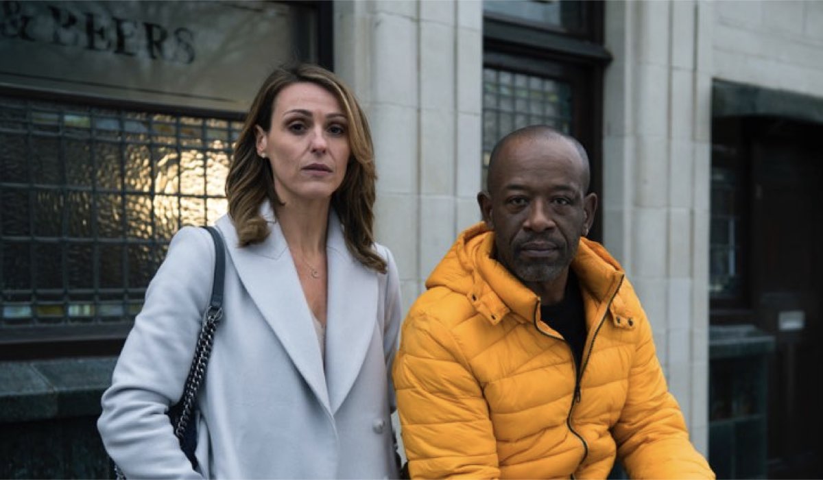 Suranne Jones e Lennie James in una foto promozionale di Save Me. Credits Sky Italia