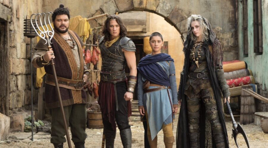 ©MONKEY TV HOLDINGS PTY LTD Photo G Short Pigsy (J Thomson), Monkey (C Hansen),Tripitaka (L Buchanan), Sandy (E Cocquerel)