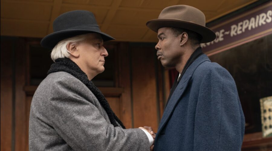 Da sinistra: Tommaso Ragno e Chris Rock nella quarta stagione di Fargo. Credits FX via Sky Italia.