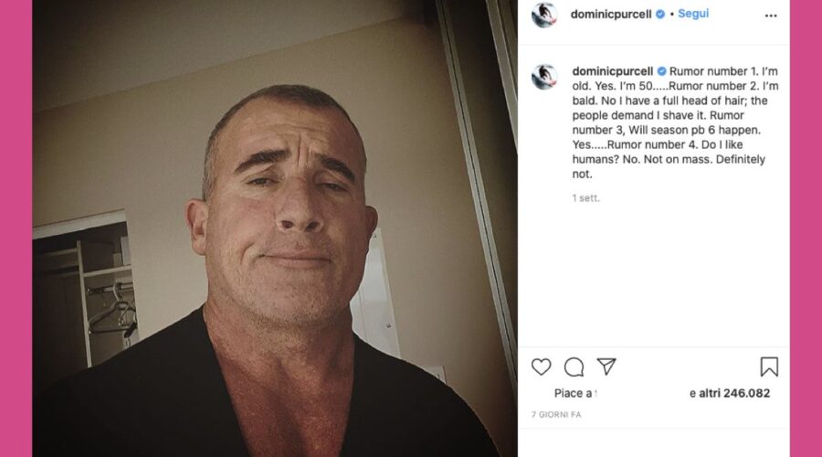 Dominic Purcell Prison Break 6 credits Instagram via @dominicpurcell