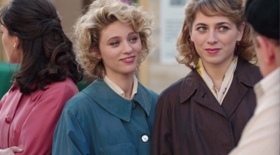 Il Paradiso delle Signore 4 Marta, Irene e Roberta interpretate da Gloria Radulescu, Francesca Del Fa, Federica De Benedittis, qui nella puntata 140 Credits RAI