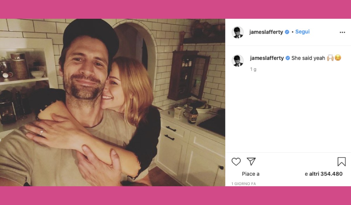 James Lafferty e Alexandra Park Instagram via @jameslafferty