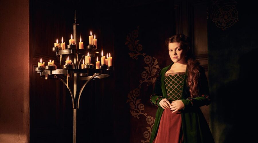 Georgie Henley nelle vesti di Margaret Tudor in The Spanish Princess. Credits: Starzplay.