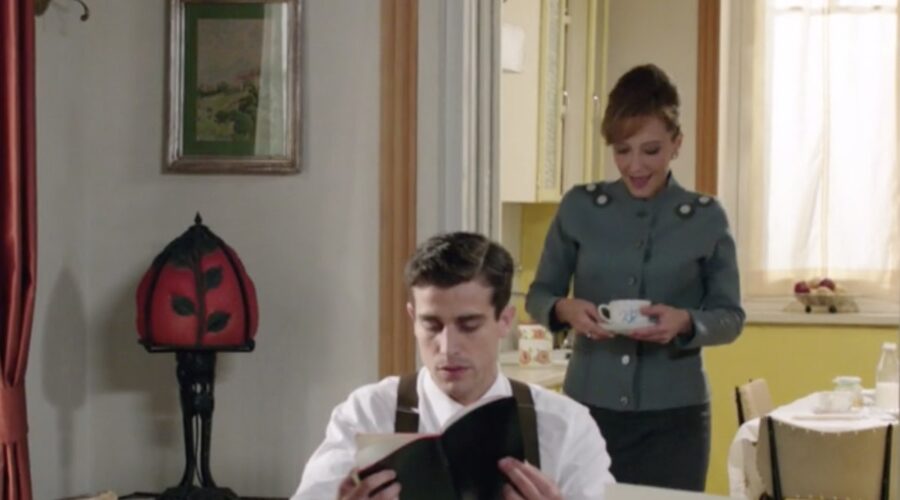 Il Paradiso delle Signore 4 Silvia e Federico Cattaneo interpretati da Marta Richeldi e Alessandro Fella, qui nella puntata 160 Credits RAI