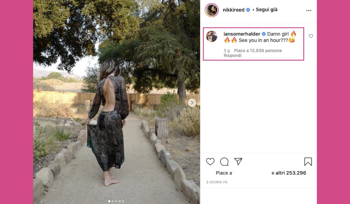 Nikki Reed commento Ian Somerhalder credits Instagram via @nikkireed