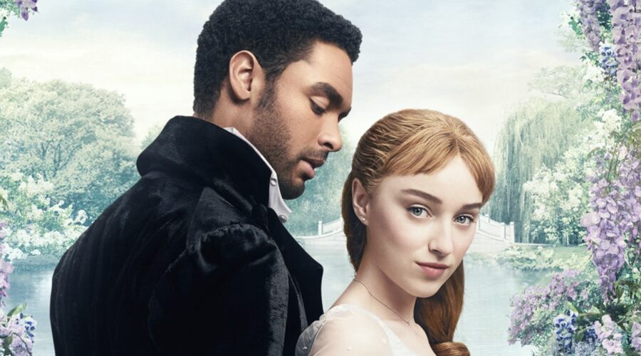 Regé-Jean Page e Phoebe Dynevor nei panni di Simon Basset e Daphne Bridgerton in Bridgerton Netflix poster. Credits: Netflix.