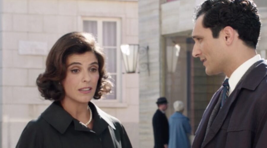 Il Paradiso delle Signore 5 Beatrice Conti e Vittorio Conti interpretati da Caterina Bertone e Alessandro Tersigni, qui nella puntata 24 Credits RAI