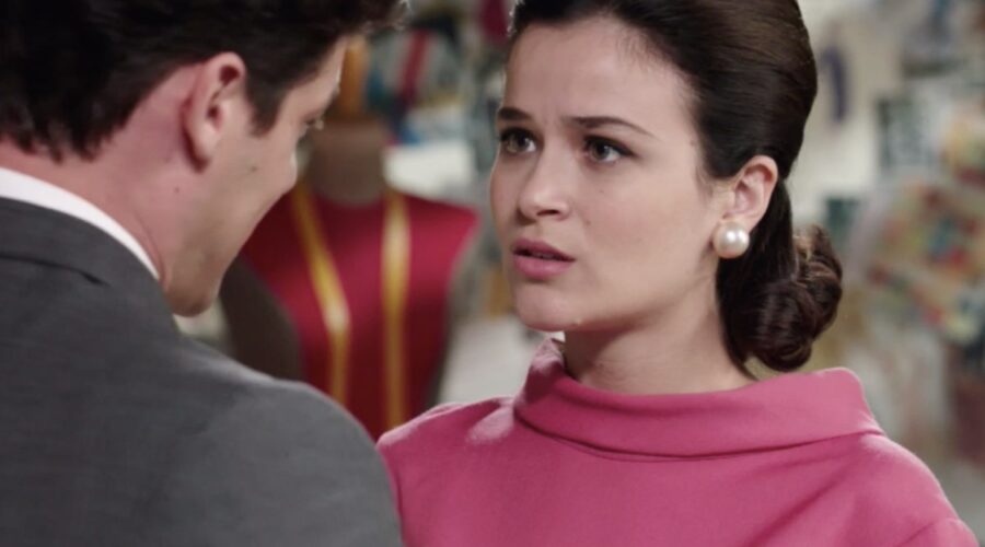 Il Paradiso delle Signore 5 Cosimo Bergamini e Gabriella Rossi interpretati rispettivamente da Alessandro Cosentini e Ilaria Rossi, qui nella puntata 20 Credits RAI