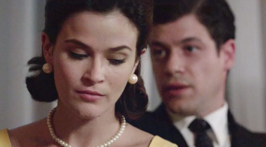 Il Paradiso delle Signore 5 Gabriella Rossi e Cosimo Bergamini interpretati da Ilaria Rossi e Alessandro Cosentini, qui in una scena della puntata 19 Credits RAI