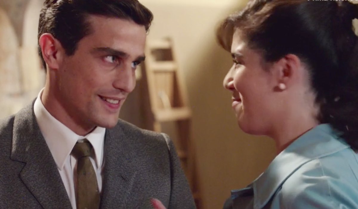 il paradiso delle signore 5 federico cattaneo e stefania colombo interpretati da alessandro fella e grace ambrose qui in magazzino nella puntata 8 Credits rai