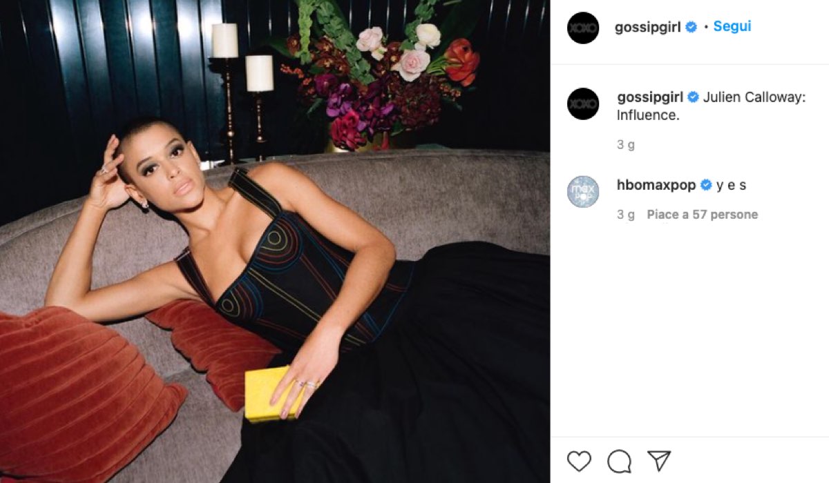 Jordan Alexander interpreta Julien Calloway In Gossip Girl 2021: Foto postata sul Profilo Instagram Ufficiale della serie
