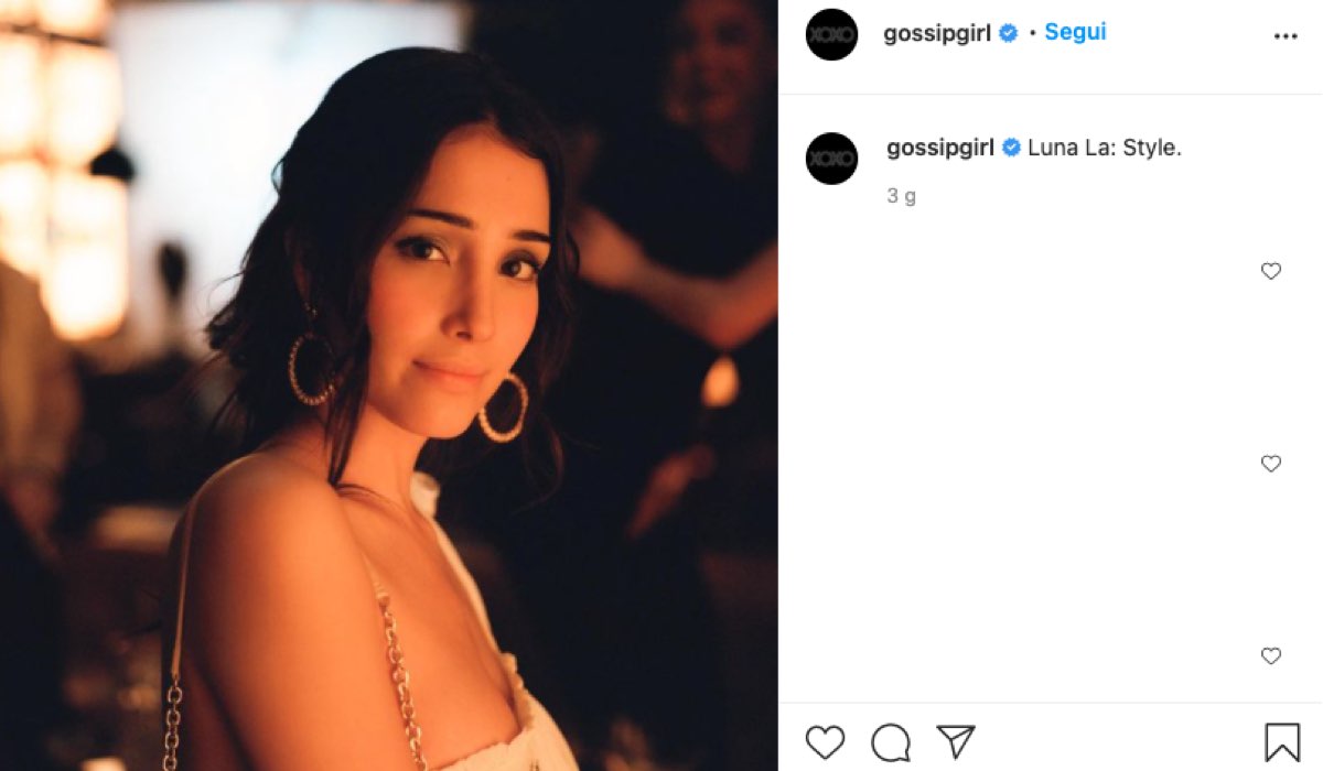 Zion Moreno interpreta Luna La In Gossip Girl 2021: Foto Postata sul Profilo Instagram Ufficiale della serie