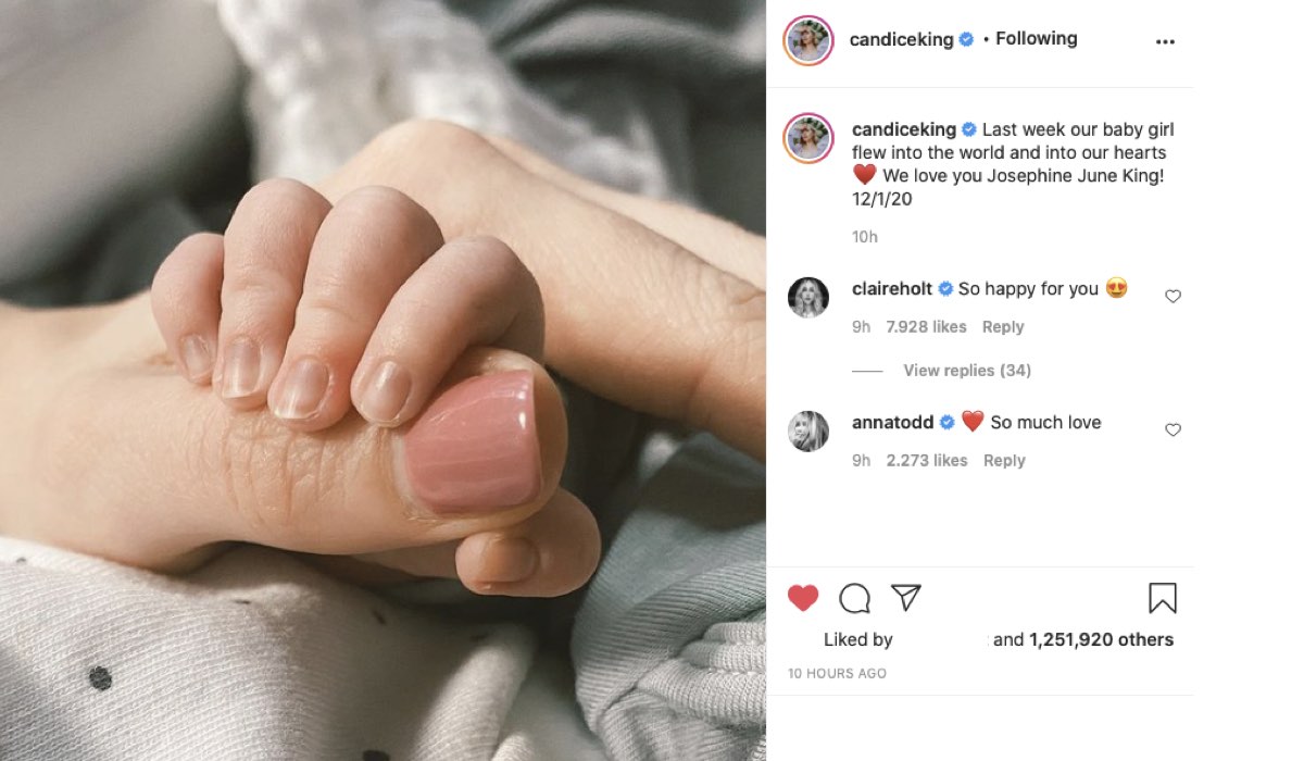 Candice King È Diventata Mamma Per La Seconda Volta. Credits: Instagram Via Profilo Ufficiale @candiceking