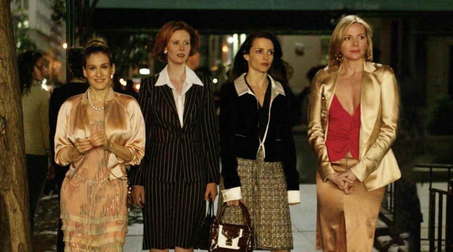 Da sinistra: Sarah Jessica Parker, Cynthia Nixon, Kristin Davis, e Kim Cattrall. Credits: HBO via Sky Italia.